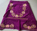 Hand-Painted Thanjavur Elephant & Lotus Purple Blouse
