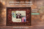Personalized Handmade Resin Photo Frame with Dried Flower Décor