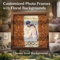 Customized Handmade Resin Floral Photo Frame – Personalized Couple Memory Frame