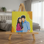 Couple Memory Doodle Canvas