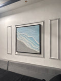 Serene Ocean Waves – Handmade Textured Canvas Art