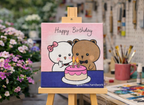 Cute Birthday Doodle Canvas