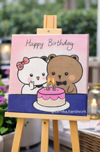 Cute Birthday Doodle Canvas