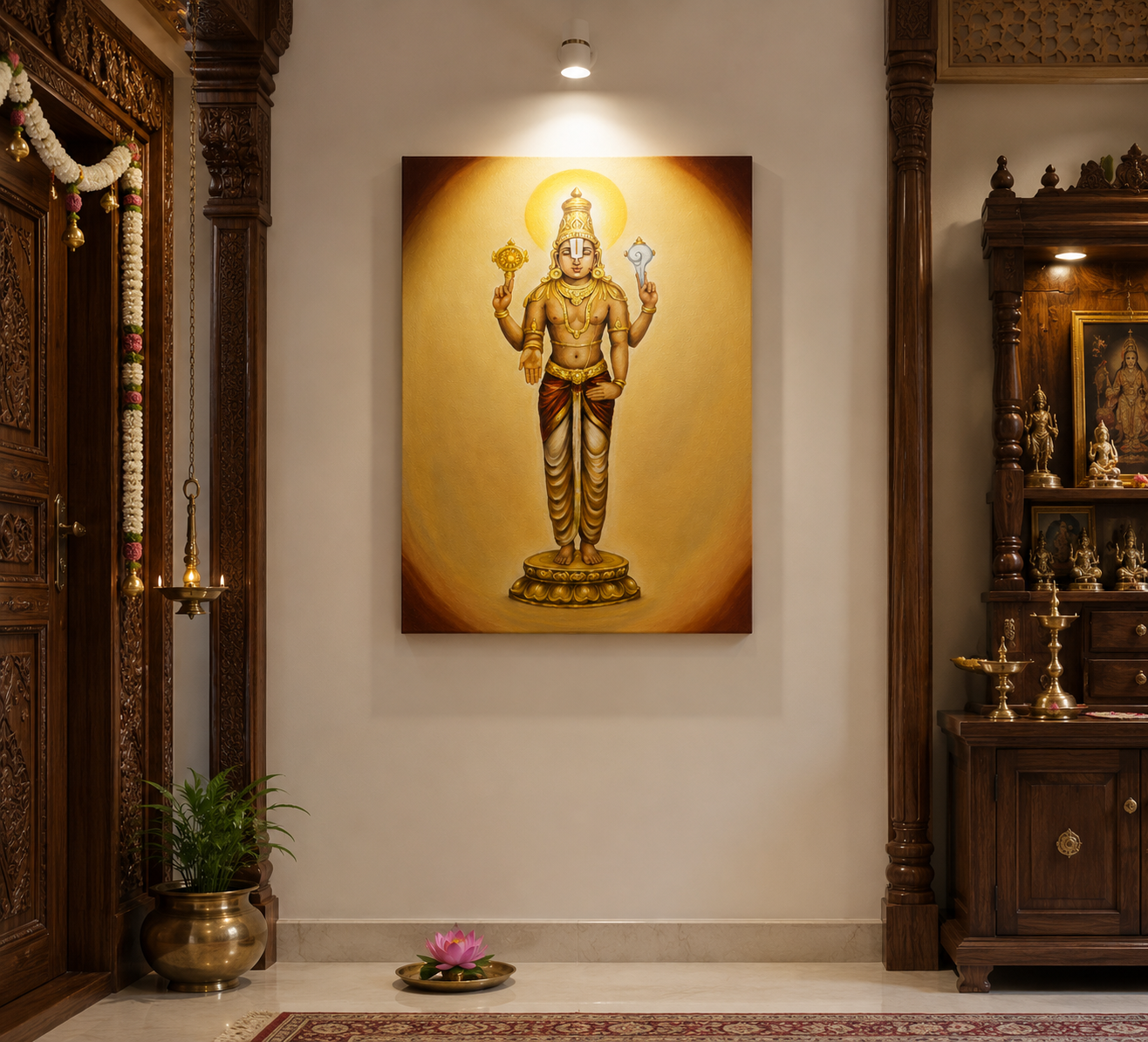 Lord Venkateswara (Balaji) Handmade Canvas Painting