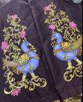 Royal Blue Peacock Sleeve Painting