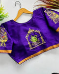 Swan Swing Designer Blouse Painting