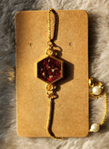 Elegant Handmade Resin Keychain with Floral Accents