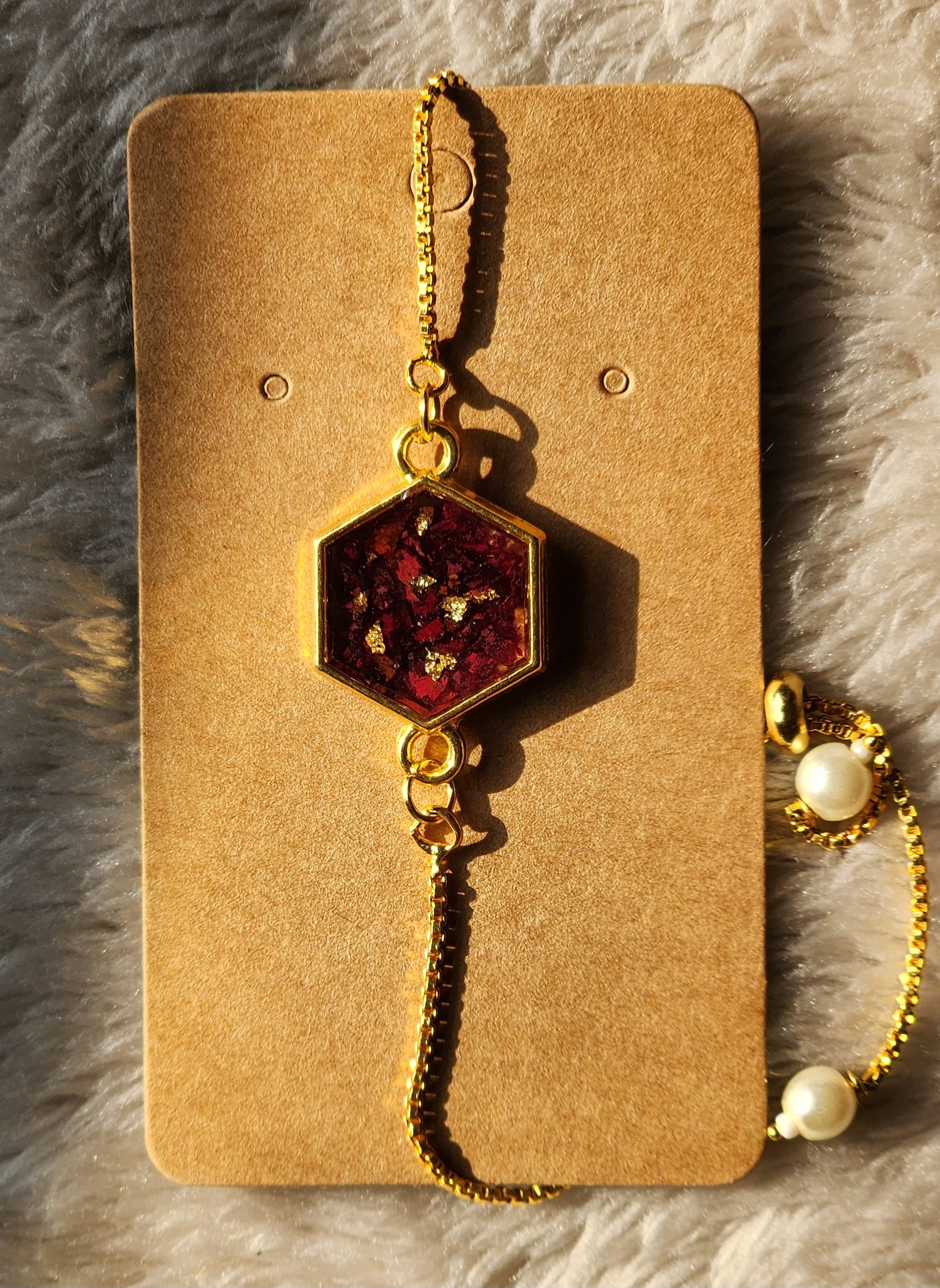 Elegant Handmade Resin Keychain with Floral Accents