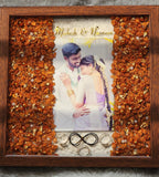 Customized Handmade Resin Floral Photo Frame – Personalized Couple Memory Frame