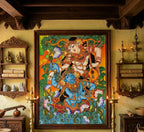 Divine Krishna & Radha Kerala Mural Art – 100% Handmade Traditional Painting