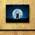 Moonlit Love – Handmade Romantic Canvas Painting