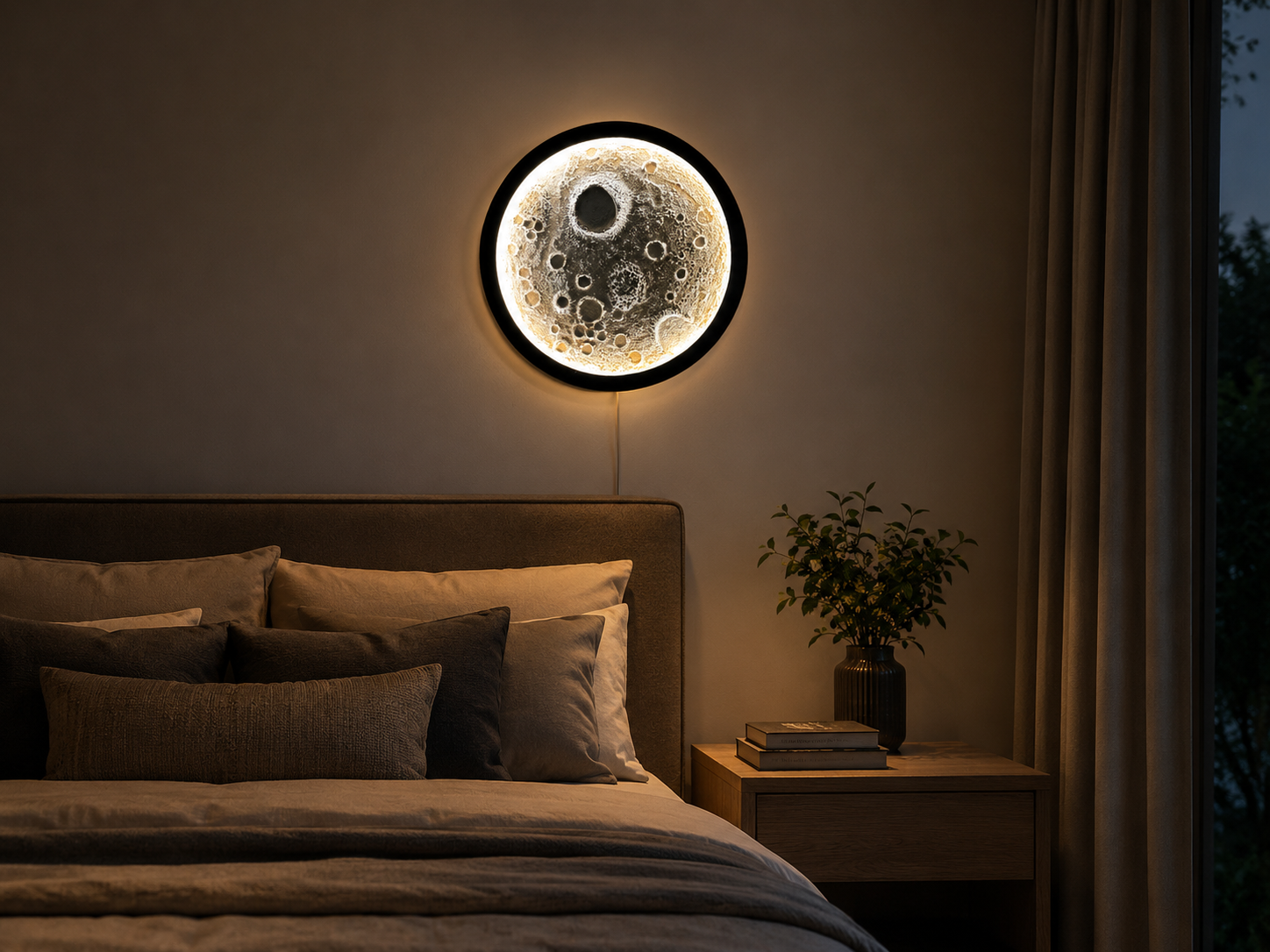 Moon Glow Wall Lamp – Lunar Night Light