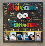 Personalized String Art Photo Memory Board – Couple Edition