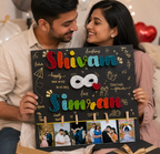 Personalized String Art Photo Memory Board – Couple Edition