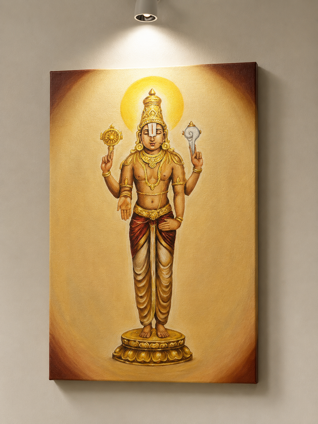 Lord Venkateswara (Balaji) Handmade Canvas Painting